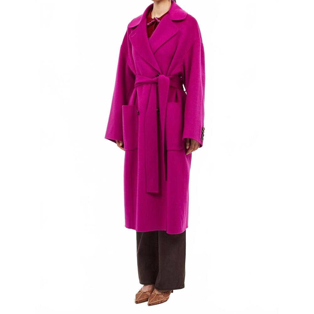 NEW ULLA JOHNSON brigitte coat in thistle - Picture 2 of 3